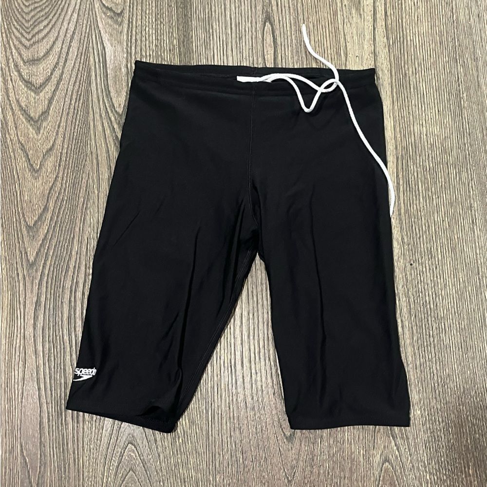 Speedo Mens PowerFLEX Eco Solid Jammer's Training Shorts Drawstring Black Size S